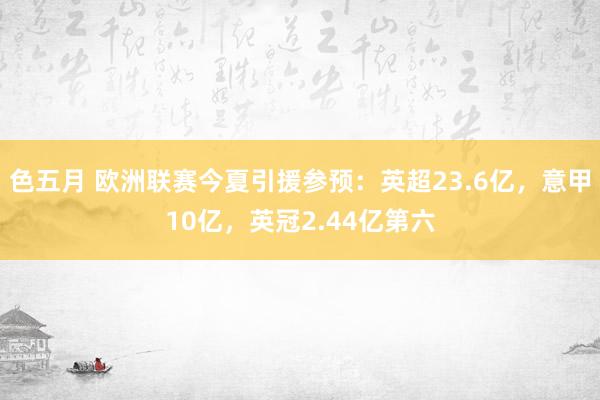 色五月 欧洲联赛今夏引援参预：英超23.6亿，意甲10亿，英冠2.44亿第六