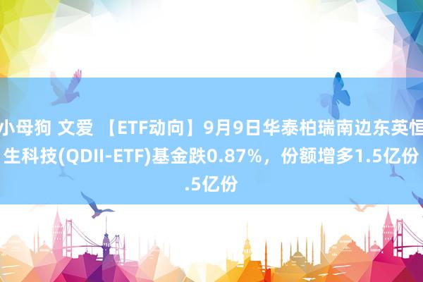 小母狗 文爱 【ETF动向】9月9日华泰柏瑞南边东英恒生科技(QDII-ETF)基金跌0.87%，份额增多1.5亿份