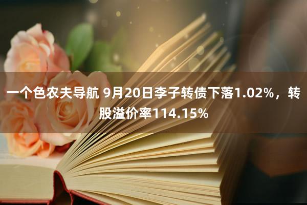 一个色农夫导航 9月20日李子转债下落1.02%，转股溢价率114.15%