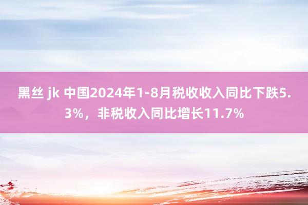 黑丝 jk 中国2024年1-8月税收收入同比下跌5.3%，非税收入同比增长11.7%