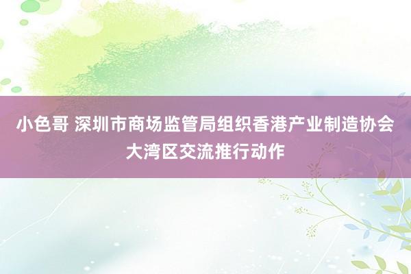 小色哥 深圳市商场监管局组织香港产业制造协会大湾区交流推行动作