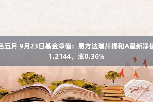 色五月 9月23日基金净值：易方达瑞川搀和A最新净值1.2144，涨0.36%