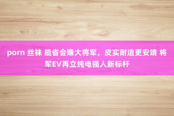 porn 丝袜 能省会赚大将军，皮实耐造更安靖 将军EV再立纯电强人新标杆