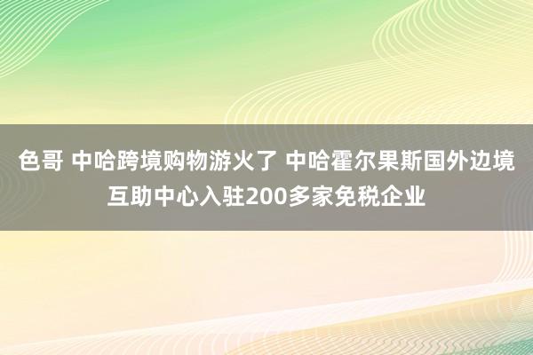 色哥 中哈跨境购物游火了 中哈霍尔果斯国外边境互助中心入驻200多家免税企业