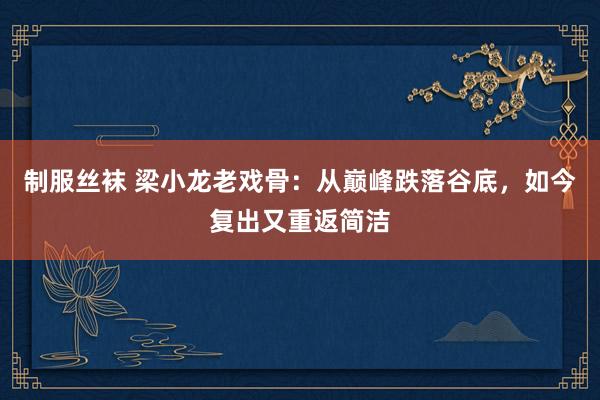 制服丝袜 梁小龙老戏骨：从巅峰跌落谷底，如今复出又重返简洁