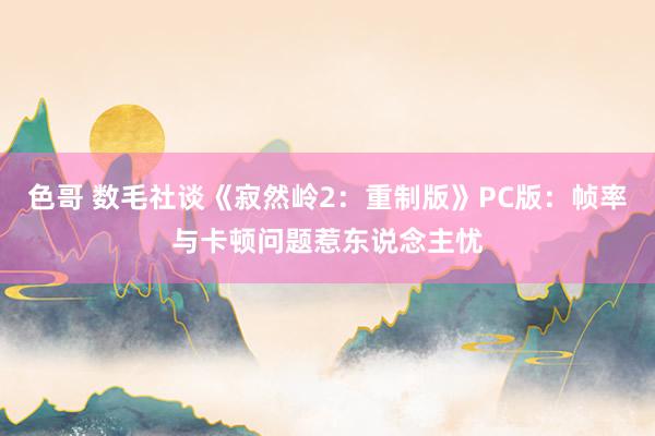 色哥 数毛社谈《寂然岭2：重制版》PC版：帧率与卡顿问题惹东说念主忧