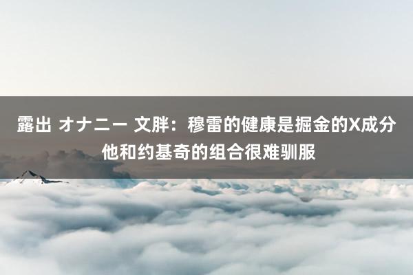 露出 オナニー 文胖：穆雷的健康是掘金的X成分 他和约基奇的组合很难驯服