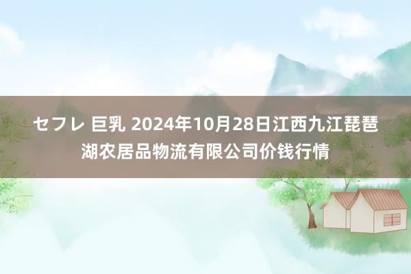 セフレ 巨乳 2024年10月28日江西九江琵琶湖农居品物流有限公司价钱行情