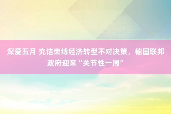 深爱五月 究诘束缚经济转型不对决策，德国联邦政府迎来“关节性一周”