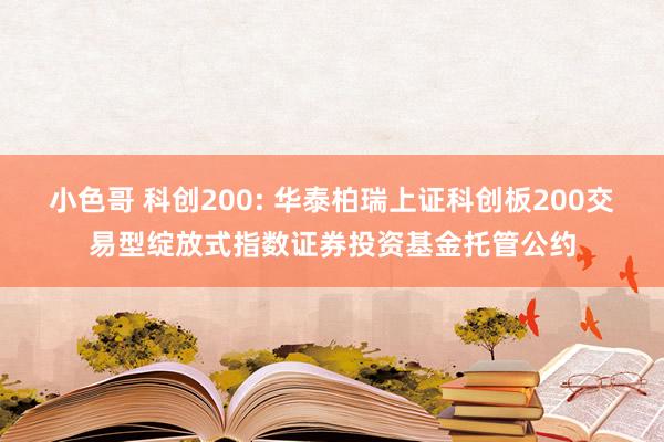 小色哥 科创200: 华泰柏瑞上证科创板200交易型绽放式指数证券投资基金托管公约