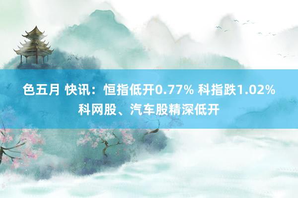 色五月 快讯：恒指低开0.77% 科指跌1.02%科网股、汽车股精深低开