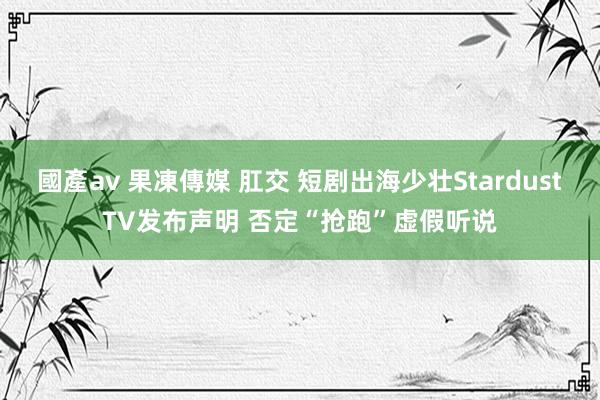 國產av 果凍傳媒 肛交 短剧出海少壮StardustTV发布声明 否定“抢跑”虚假听说