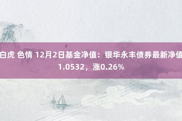 白虎 色情 12月2日基金净值：银华永丰债券最新净值1.0532，涨0.26%