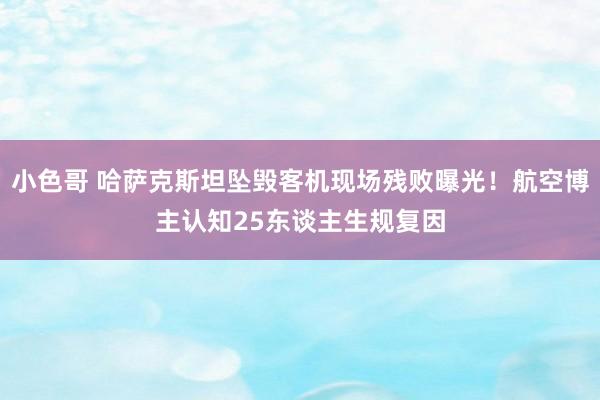 小色哥 哈萨克斯坦坠毁客机现场残败曝光！航空博主认知25东谈主生规复因