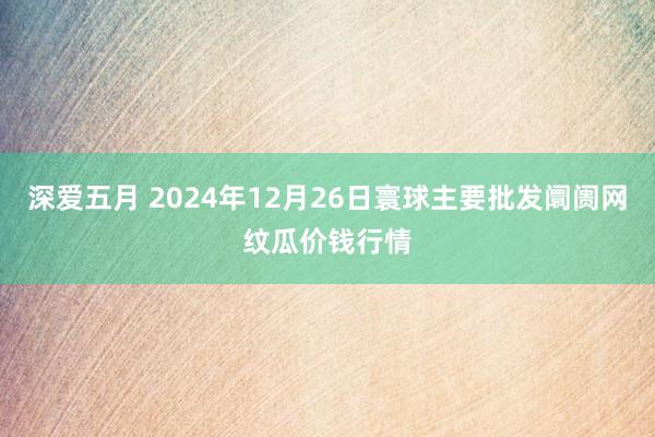 深爱五月 2024年12月26日寰球主要批发阛阓网纹瓜价钱行情