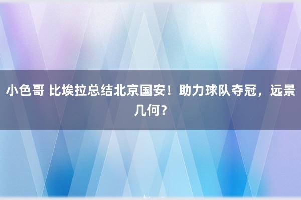 小色哥 比埃拉总结北京国安！助力球队夺冠，远景几何？