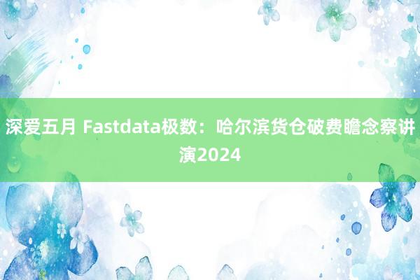 深爱五月 Fastdata极数：哈尔滨货仓破费瞻念察讲演2024