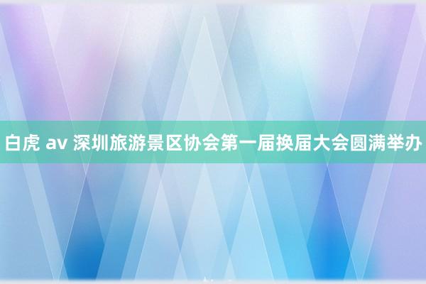 白虎 av 深圳旅游景区协会第一届换届大会圆满举办