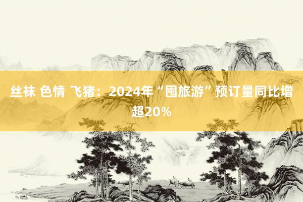 丝袜 色情 飞猪：2024年“囤旅游”预订量同比增超20%