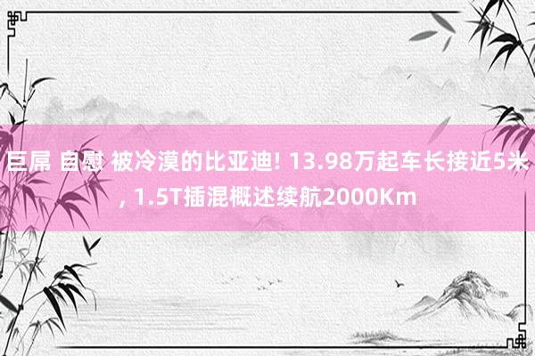 巨屌 自慰 被冷漠的比亚迪! 13.98万起车长接近5米， 1.5T插混概述续航2000Km